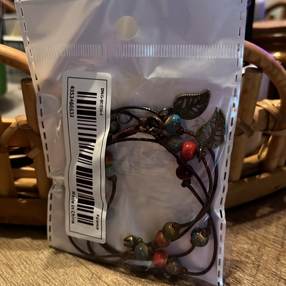 Layered Boho Leaf Bracelet (New) - Picture 6 of 6